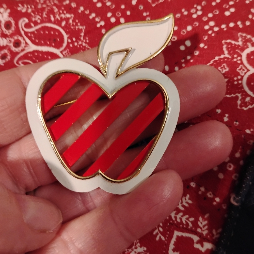 Crown Trifari Apple Pin